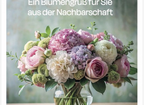Ein Blumengruß aus der Nachbarschaft!